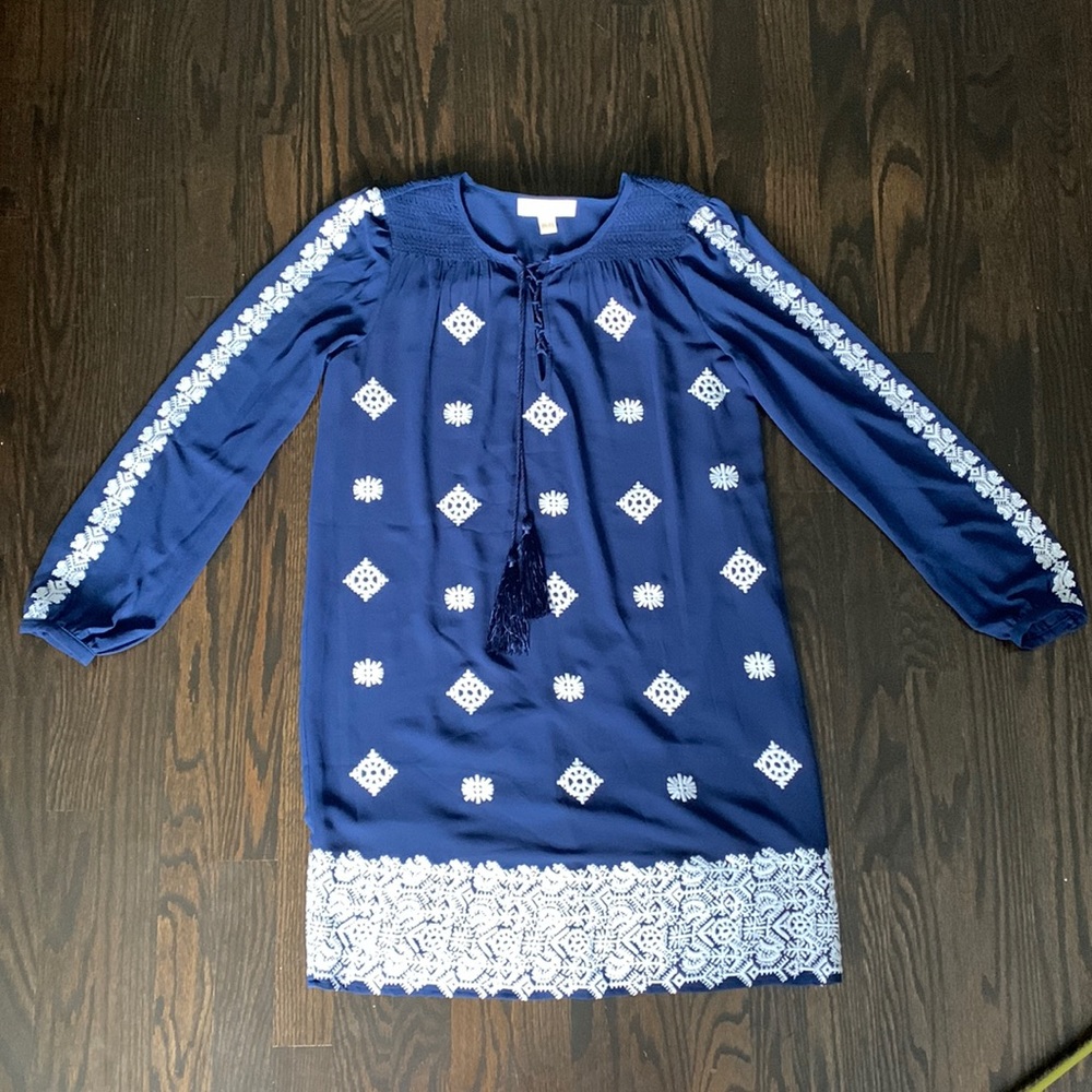 MICHAEL Michael Kors Blue and White Dress size S